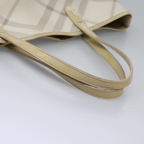 BURBERRY Nova Check Tote Bag PVC Beige Auth ti2855 - Picture 7 of 16